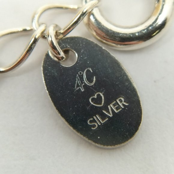 4C .925 Sterling Silver & Diamond 'Eternal' Interlocking Circle Love Necklace - Picture 5 of 5